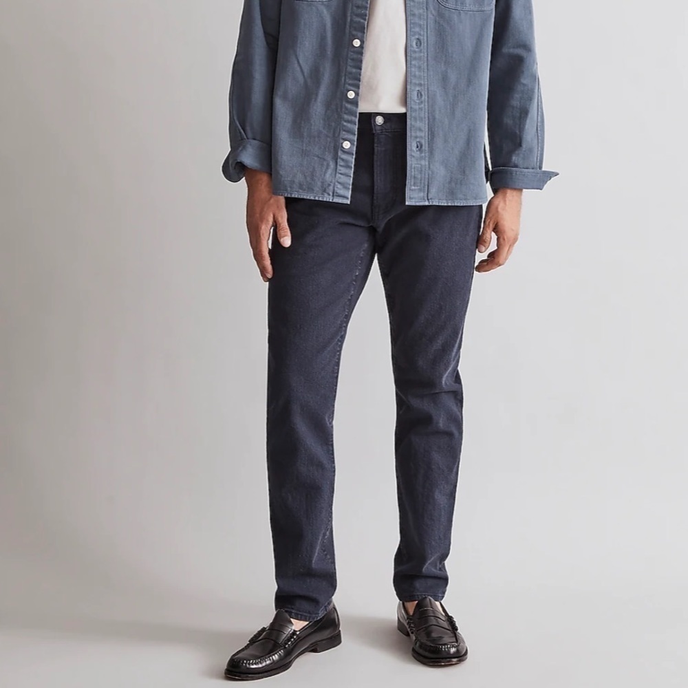 Madewell Garment-Dyed Slim Jeans ink blue